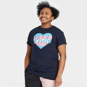 Pride Heart Navy Blue NWT Size XL Graphic Short Sleeve Tshirt